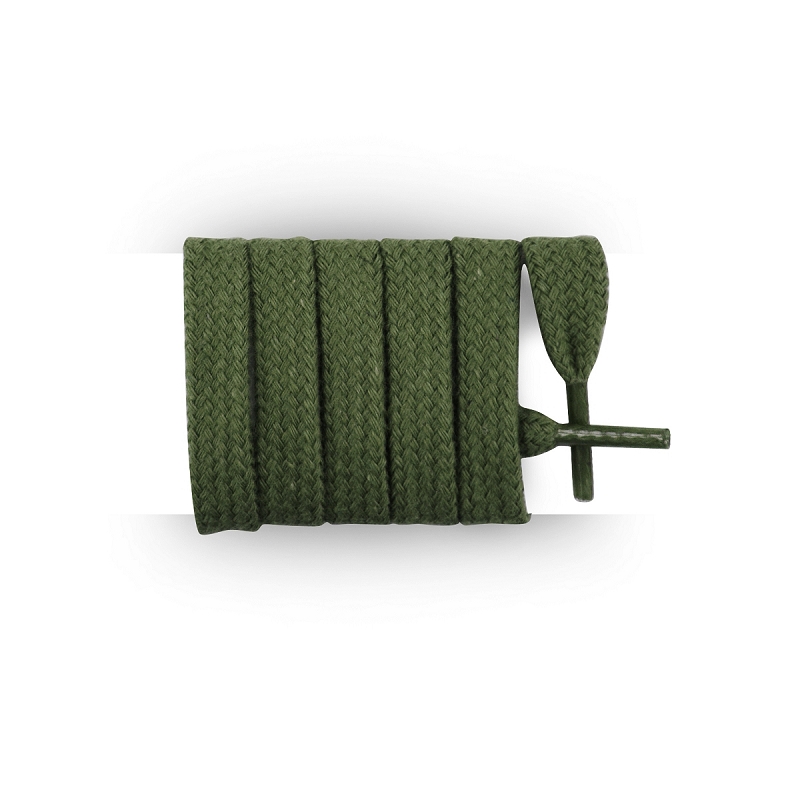 Thin and flat laces army green 40 cm 