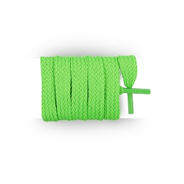 Lace your shoes with these coloured flat neon green shoelaces.