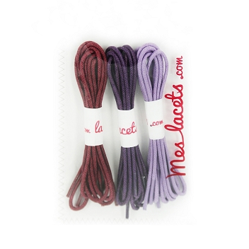 Lilac case round and thin laces 120 cm
