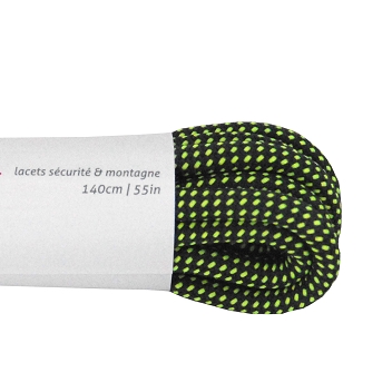 Laces hiking moutain security 140 cm dark grey neon yellow