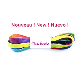 Sport shoes laces rainbow flat shoes cotton lace length 150 cm