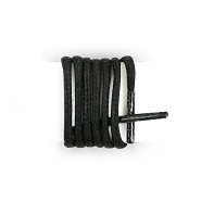 Round business shoes waxed cotton black laces length 60 cm