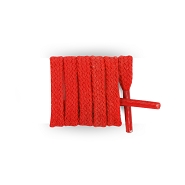 Flat red shoelaces, cotton shoelaces length 120 cm