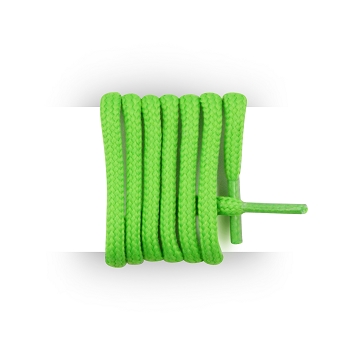 Shoes laces round and thick cotton 110 cm neon green