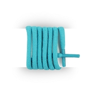 Shoes laces round and thick cotton 125 cm turquoise