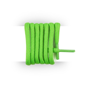 Shoes laces round and thick cotton 125 cm neon green