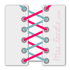 'Crossing' method for tying shoelaces