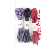 Paulette case round and thin laces 120 cm