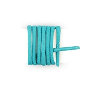 Round business shoes waxed cotton turquoise laces length 60 cm