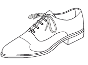 Thin round lace-up shoes laces