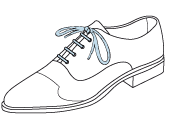 Thin round lace-up shoes laces