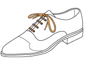 Thin round lace-up shoes laces