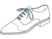 Thin round lace-up shoes laces